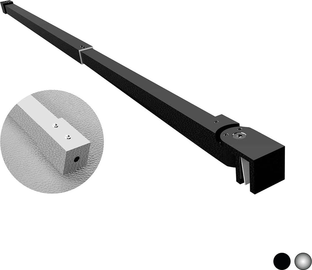 Braccio Per Walk In Quadro Telescopico Con 1 Testa Snodabile- Cm 70-100 Nero- Dhimp- Pezzi 1 in Barre telescopiche BricoGo - Marano di Napoli, commercioVirtuoso.it