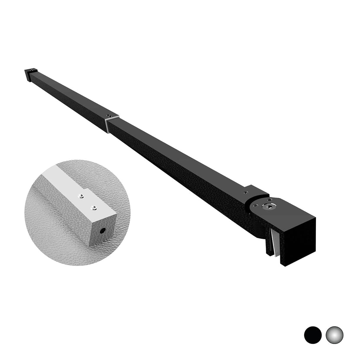 Braccio Per Walk In Quadro Telescopico Con 1 Testa Snodabile- Cm 70-100 Nero- Dhimp- Pezzi 1 in Barre telescopiche BricoGo - Marano di Napoli, commercioVirtuoso.it