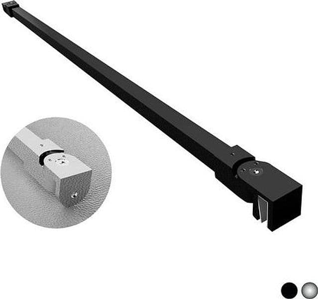 Braccio per Walk in Quadro 2 Teste Snodabili Dhimp 45 cm Nero