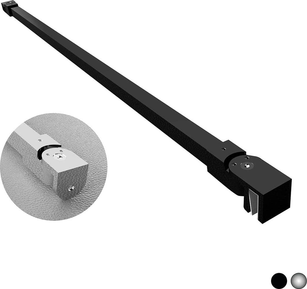 Braccio Per Walk In Quadro 2 Teste Snodabili- Cm 90 Nero- Dhimp- Pezzi 1 in Barre telescopiche BricoGo - Marano di Napoli, commercioVirtuoso.it