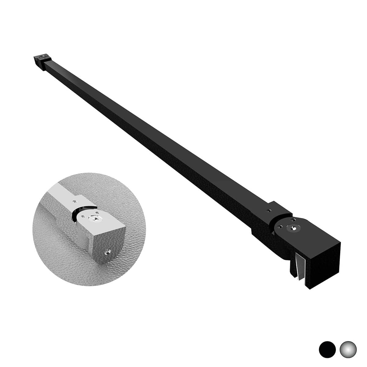 Braccio Per Walk In Quadro 2 Teste Snodabili- Cm 90 Nero- Dhimp- Pezzi 1 in Barre telescopiche BricoGo - Marano di Napoli, commercioVirtuoso.it