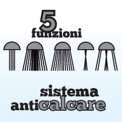 Doccetta 5 Getti Subra- Cromo Diam. 90 Mm- Dh- Pezzi 1 in Telefoni doccia BricoGo - Marano di Napoli, commercioVirtuoso.it