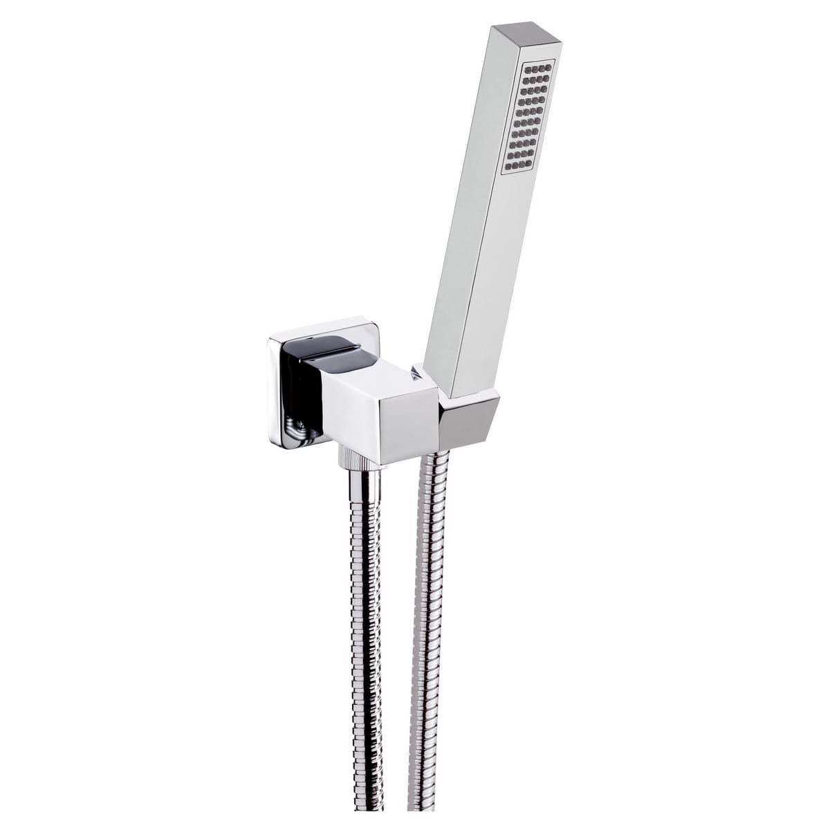 Presa Acqua Quadrata Supporto In Ottone + Doccetta Polar + Flessibile- Cromo- Maria- Pezzi 1 in Telefoni doccia BricoGo - Marano di Napoli, commercioVirtuoso.it