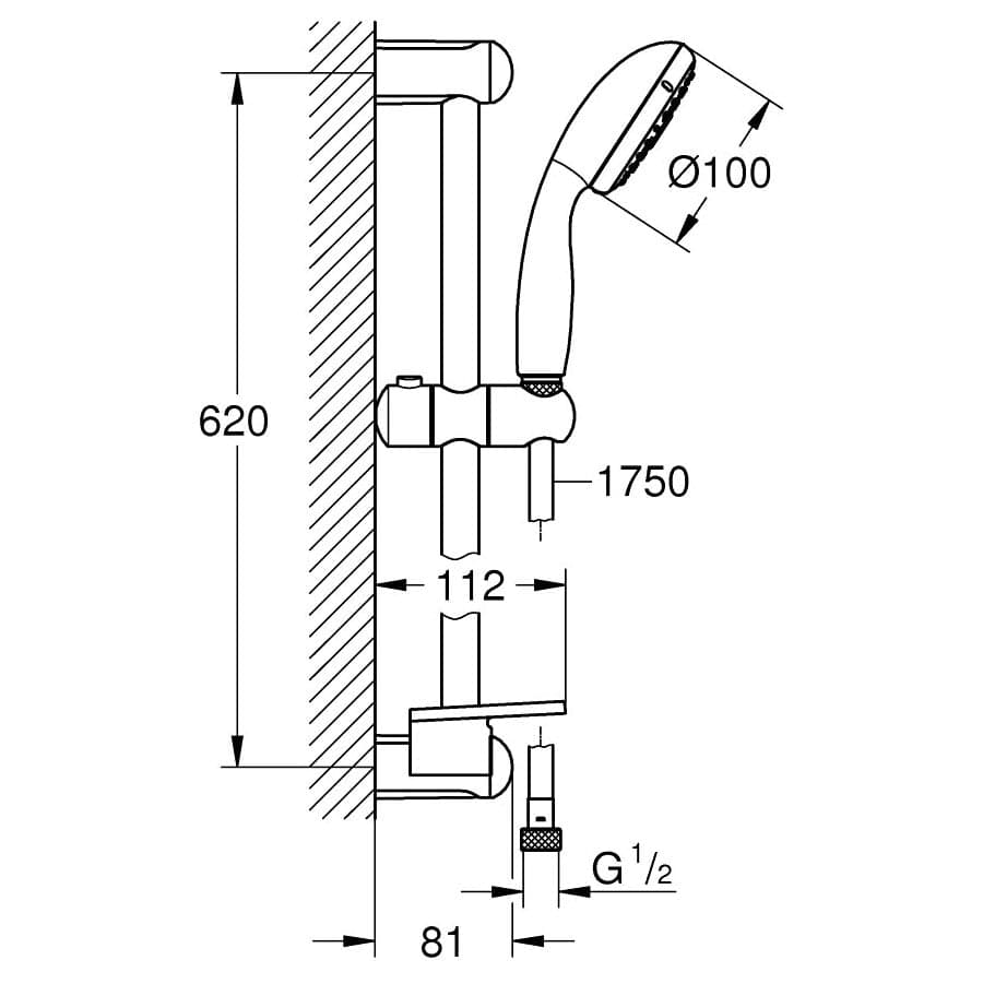 Saliscendi Doccia New Tempesta Grohe- Cromo- Grohe- Pezzi 1 in Telefoni doccia BricoGo - Marano di Napoli, commercioVirtuoso.it
