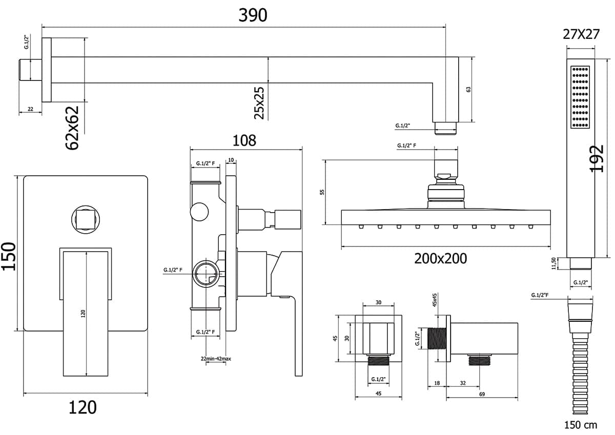 Kit Doccia Kyra 1 Cromo- Cromo- Dh- Pezzi 1 in Rubinetti per vasca BricoGo - Marano di Napoli, commercioVirtuoso.it