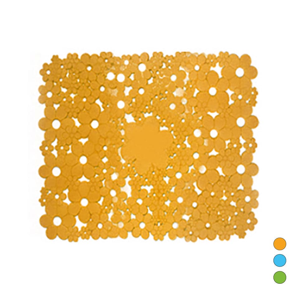 Tappeto Antiscivolo Mod. Flowers Cm 53 X 53- Arancio- Dh- Pezzi 1 in Tappeti Runner BricoGo - Marano di Napoli, commercioVirtuoso.it
