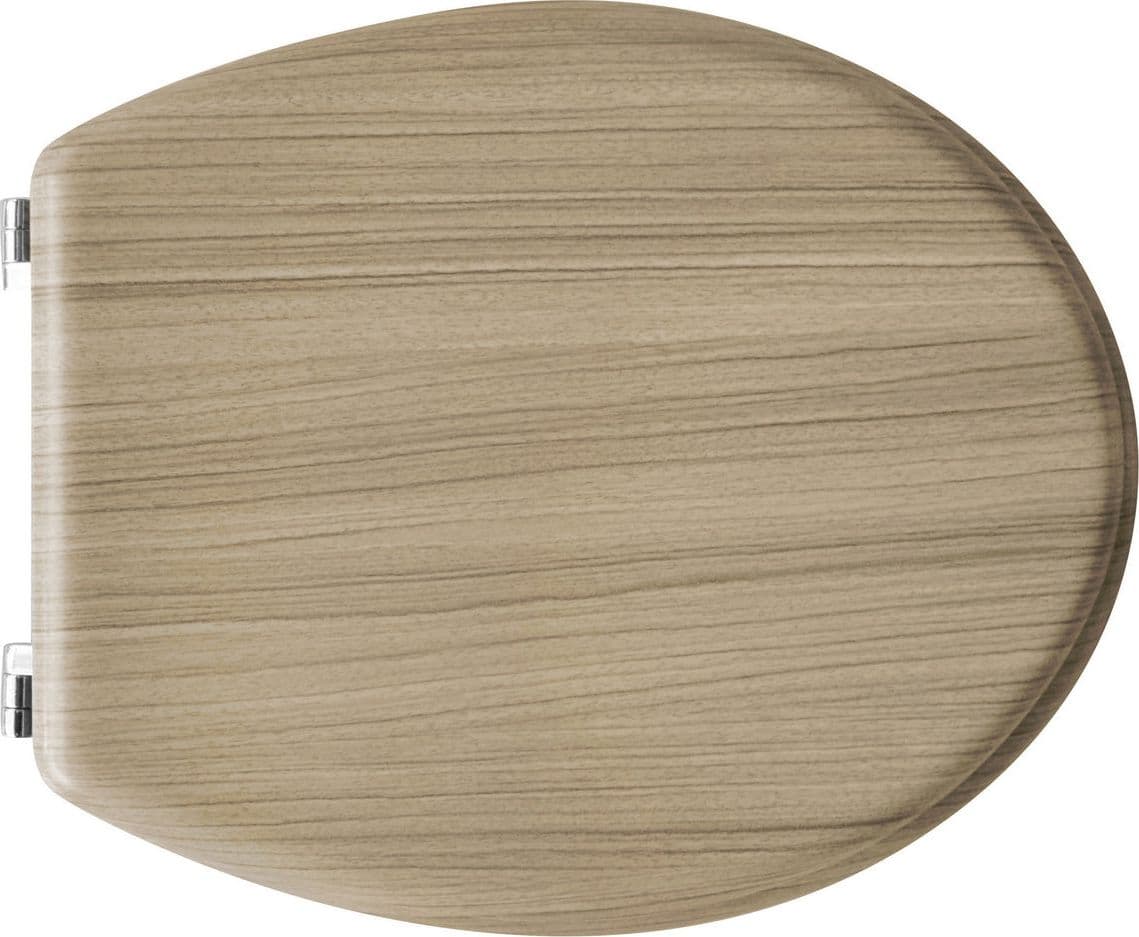 Sedile Wc Universale In Legno Rovere Sbiancato Con Cerniere Regolabili Feridras in Sedili WC BricoGo - Marano di Napoli, commercioVirtuoso.it