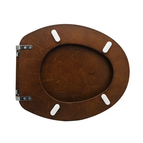 Sedile Wc Universale In Legno New- Noce Scuro - Cerniere A Passan- Cw- Pezzi 1 in Sedili WC BricoGo - Marano di Napoli, commercioVirtuoso.it