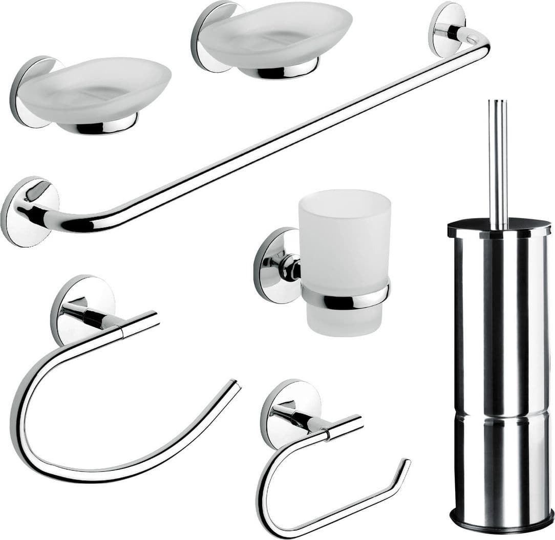 Set Accessori Bagno 8 Pezzi Serie Otto/One- Metaf- Pezzi 1 in Set di accessori per il bagno BricoGo - Marano di Napoli, commercioVirtuoso.it