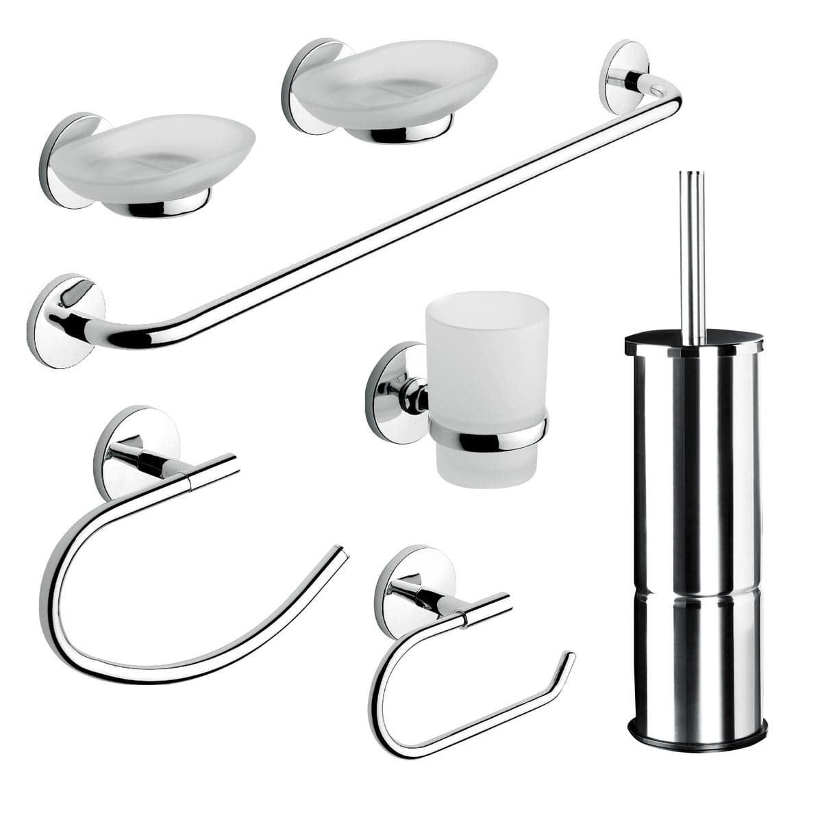 Set Accessori Bagno 8 Pezzi Serie Otto/One- Metaf- Pezzi 1 in Set di accessori per il bagno BricoGo - Marano di Napoli, commercioVirtuoso.it