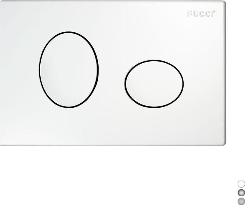Placca Per Cassetta Incasso Pucci Eco 2 Pulsanti Ellisse Mod.2014- Cromo- Pucci- Pezzi 1 in Vasi WC BricoGo - Marano di Napoli, commercioVirtuoso.it