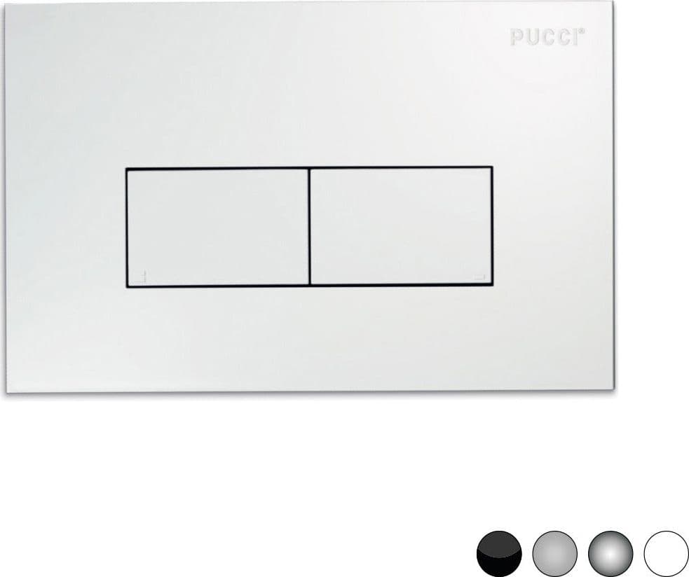 Placca Per Cassetta Incasso Pucci Eco 2 Pulsanti Linea Mod.2014- Cromo-Satinata- Pucci- Pezzi 1 in Vasi WC BricoGo - Marano di Napoli, commercioVirtuoso.it