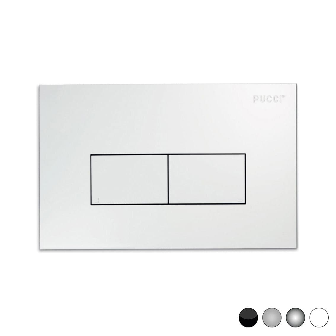 Placca Per Cassetta Incasso Pucci Eco 2 Pulsanti Linea Mod.2014- Cromo-Satinata- Pucci- Pezzi 1 in Vasi WC BricoGo - Marano di Napoli, commercioVirtuoso.it