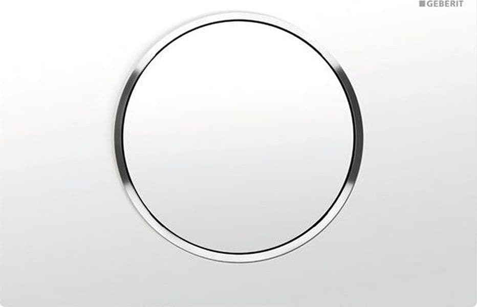 Placca Di Comando Sigma 10 Con Tasto Stop- Bianca - Bordi Tasti Cromo- Geber- Pezzi 1 in Placche per interruttori BricoGo - Marano di Napoli, commercioVirtuoso.it