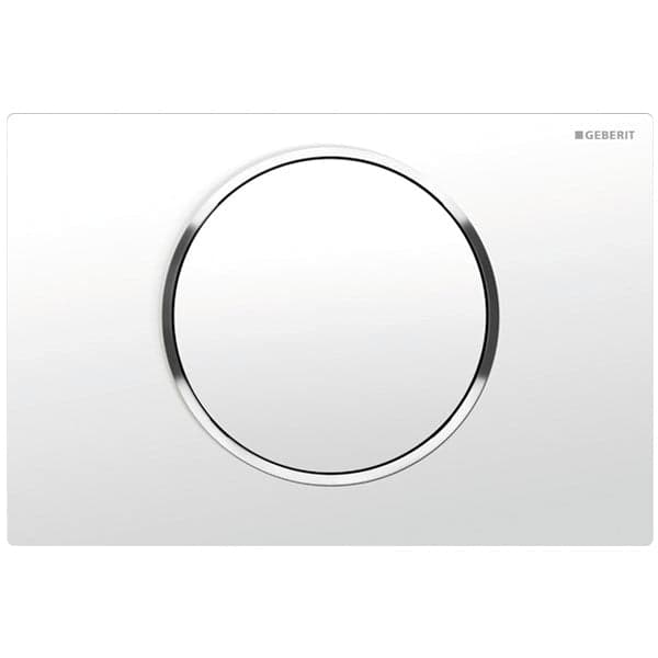 Placca Di Comando Sigma 10 Con Tasto Stop- Bianca - Bordi Tasti Cromo- Geber- Pezzi 1 in Placche per interruttori BricoGo - Marano di Napoli, commercioVirtuoso.it