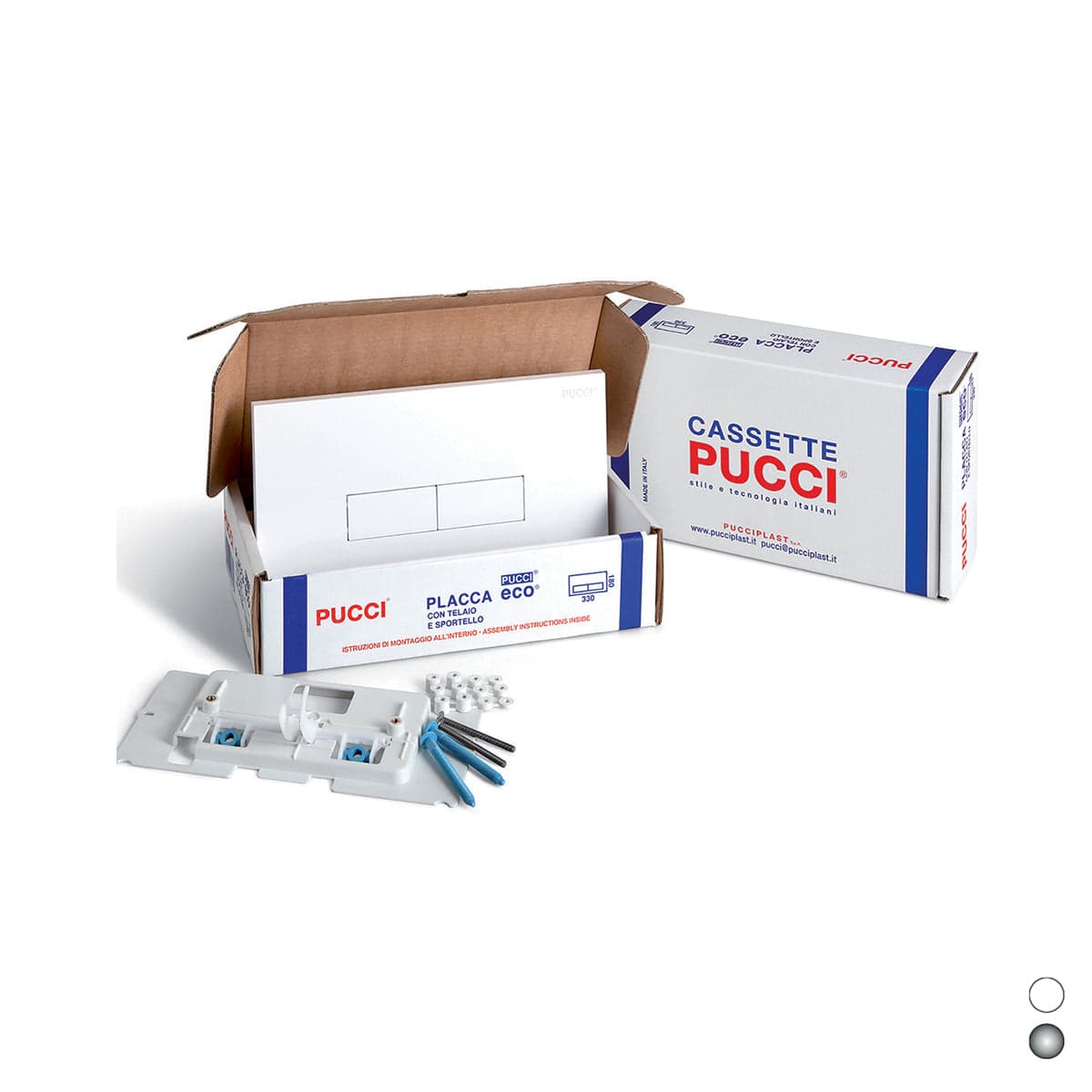 Kit Placche Eco Sp. 12 Mm Per Cassette Pucci Dal 1992 Al 2010- Cromo- Pucci- Pezzi 1 in Serbatoi igienici BricoGo - Marano di Napoli, commercioVirtuoso.it