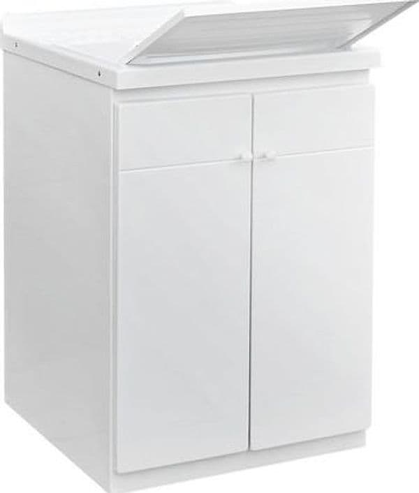 Lavatoio con Mobile in ABS e con Tavola Dh L Cm 60 x P Cm 60 (2 Ante)
