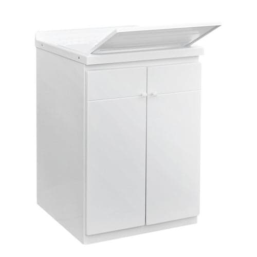 Lavatoio Con Mobile In Abs E Con Tavola In Polipropilene- L Cm. 60 X P Cm. 60 (2 Ante)- Dh- Pezzi 1