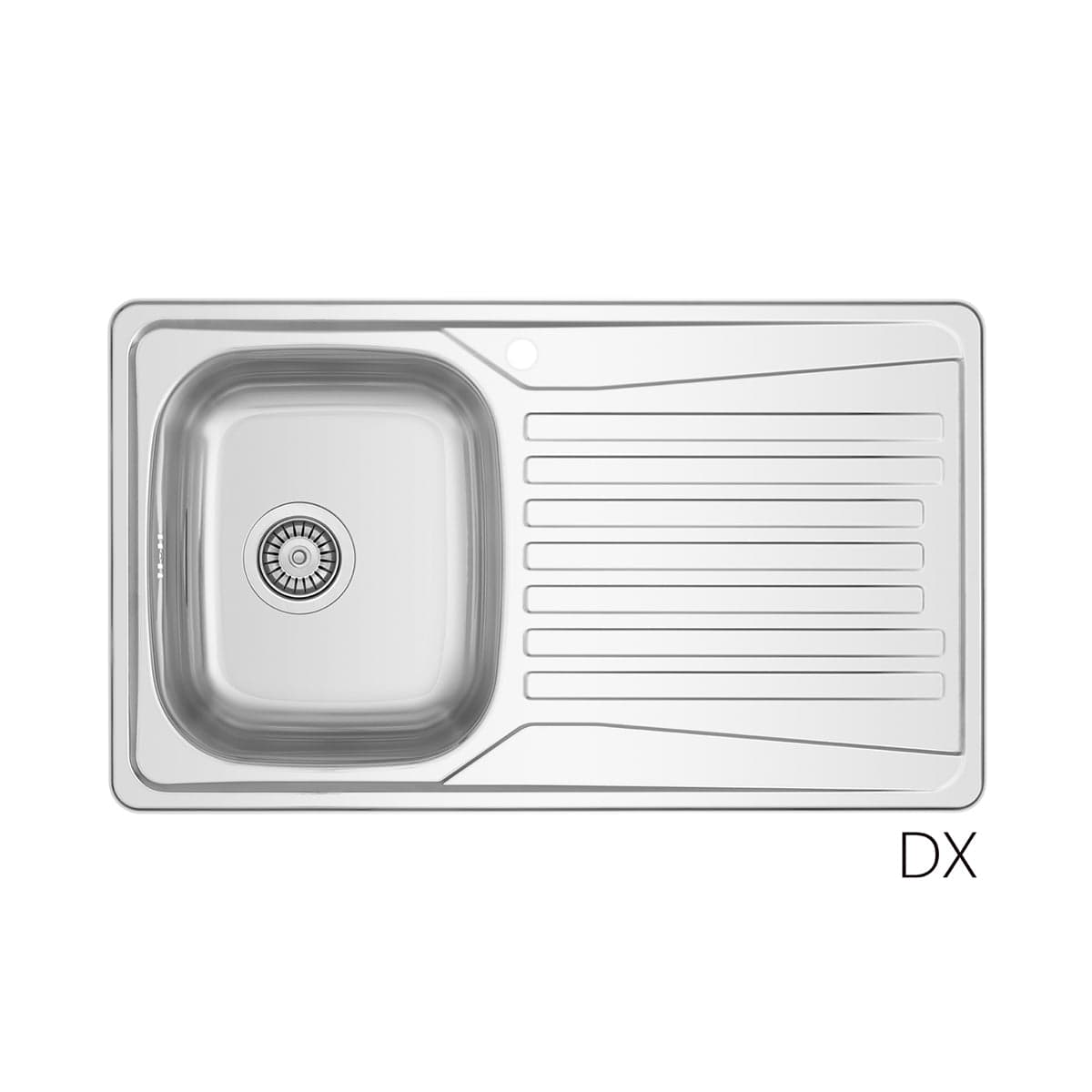 Lavello Incasso In Acciaio Inox Mod. Ls02 Cm 86X50- Cm. 86 Gocciolatoio Sx- Dh- Pezzi 1 in Vasca singola BricoGo - Marano di Napoli, commercioVirtuoso.it