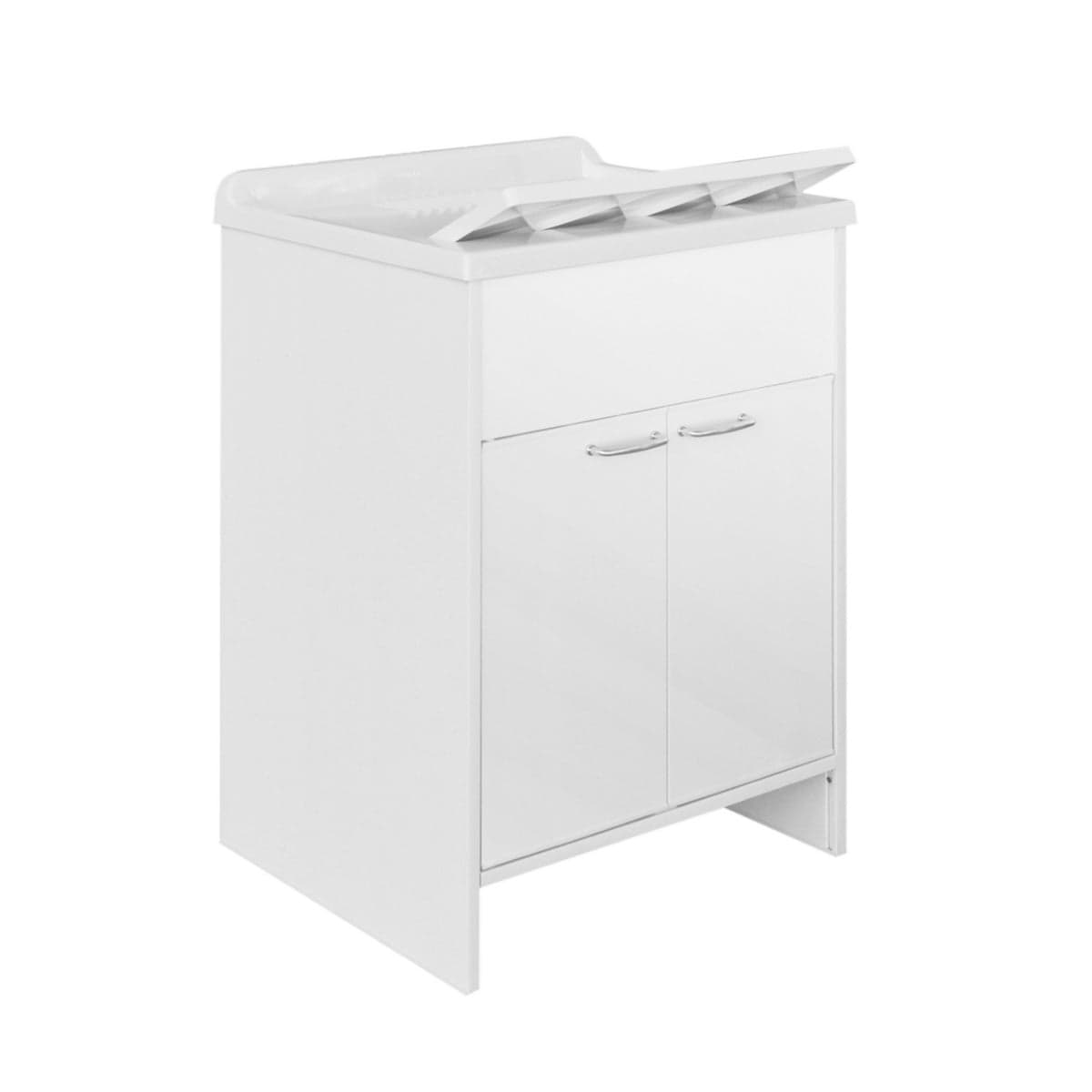 Lavatoio Con Mobile In Pvc Con Tavola- L Cm. 60 X P Cm. 60 (2 Ante)- Dh- Pezzi 1 in Lavandini di lavanderia e pluriuso BricoGo - Marano di Napoli, commercioVirtuoso.it
