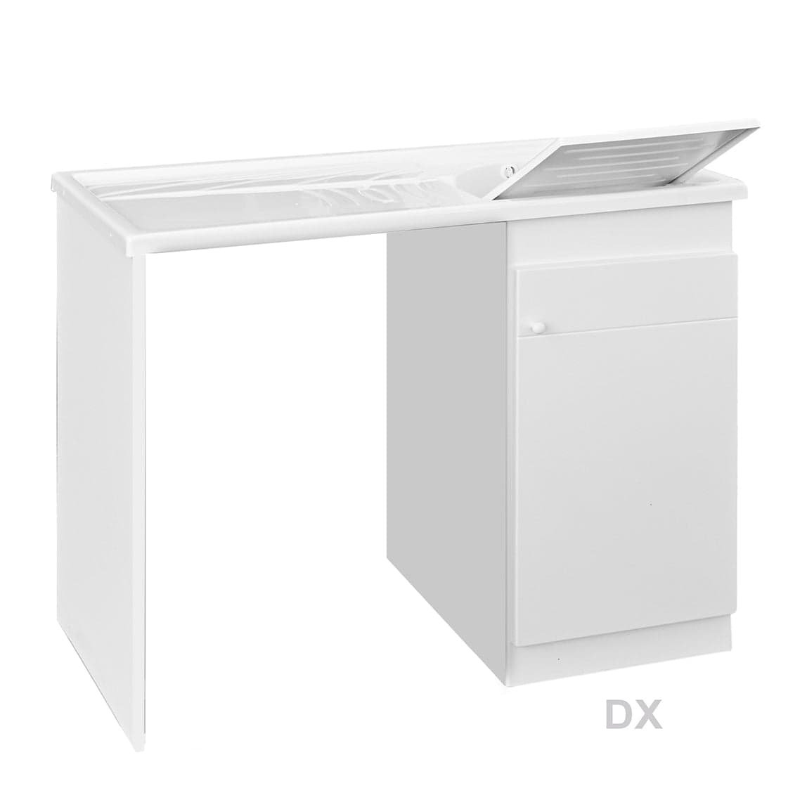 Mobile Lavatoio + Coprilavatrice Vasca In Resina- 60 X 107 X H.90 Cm Vasca A Sx- Dh- Pezzi 1 in Mobiletti con lavabo BricoGo - Marano di Napoli, commercioVirtuoso.it