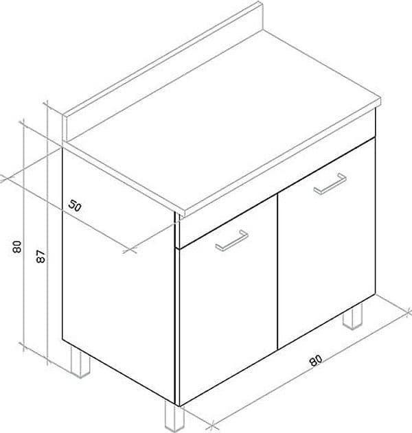 Base Mod. Pratika- Cm 80 X 50 Bianco- Dh- Pezzi 1 in Contenitori fili da cucito BricoGo - Marano di Napoli, commercioVirtuoso.it
