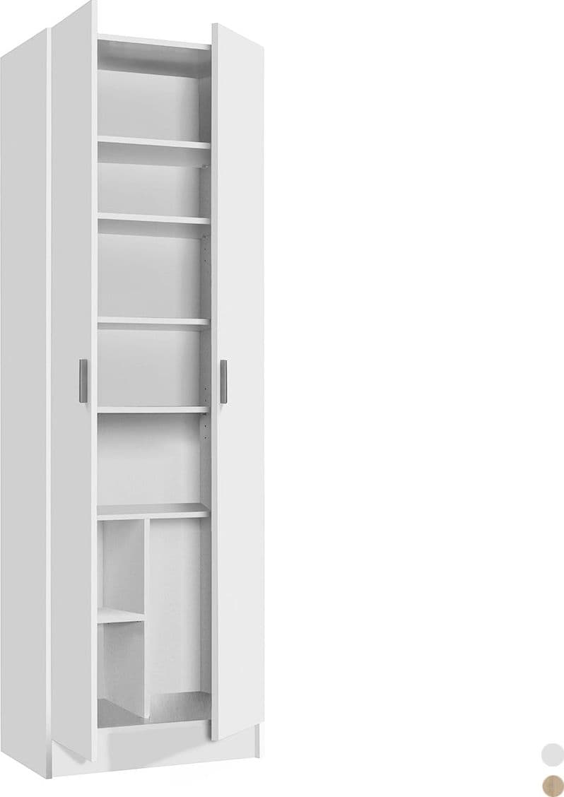 Armadio Multiuso A Piu' Ripiani- Cm 180X58X37 Bianco- Dh- Pezzi 1 in Armadi BricoGo - Marano di Napoli, commercioVirtuoso.it