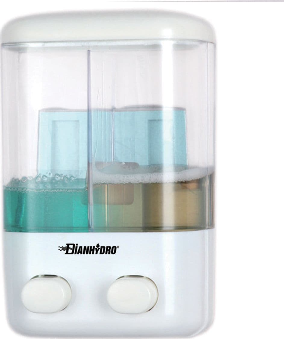 Dispenser Di Sapone Liquido A Parete Due Vani- Lt 0.48 X 2 - H. 220 Mm- Dh- Pezzi 1 in Dosatori per sapone liquido BricoGo - Marano di Napoli, commercioVirtuoso.it