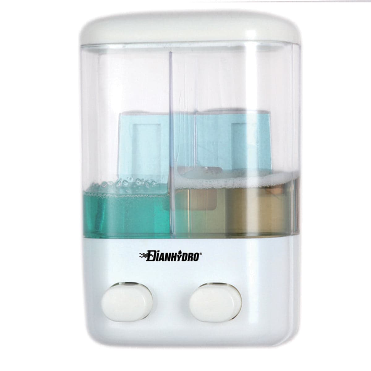 Dispenser Di Sapone Liquido A Parete Due Vani- Lt 0.48 X 2 - H. 220 Mm- Dh- Pezzi 1 in Dosatori per sapone liquido BricoGo - Marano di Napoli, commercioVirtuoso.it
