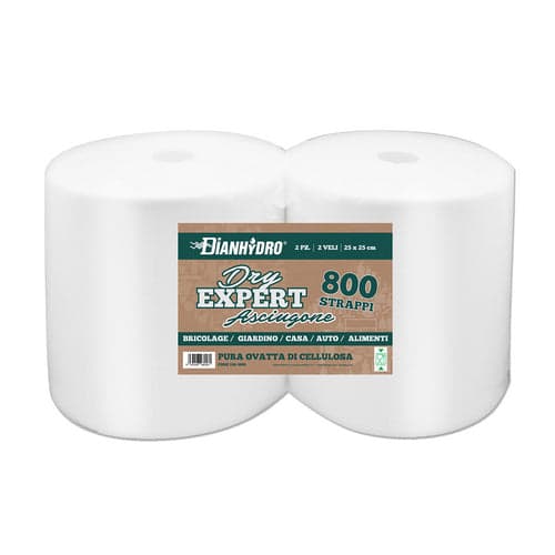 2 Pz Bobina Di Carta A Strappo Dry Expert- Gr 1000X2- Dh- Pezzi 1