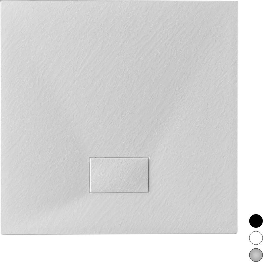 Piatto Doccia Stone Essence Slim Quadro- Grigio Cm 80 X 80- Dhimp- Pezzi 1 in Tappetini BricoGo - Marano di Napoli, commercioVirtuoso.it