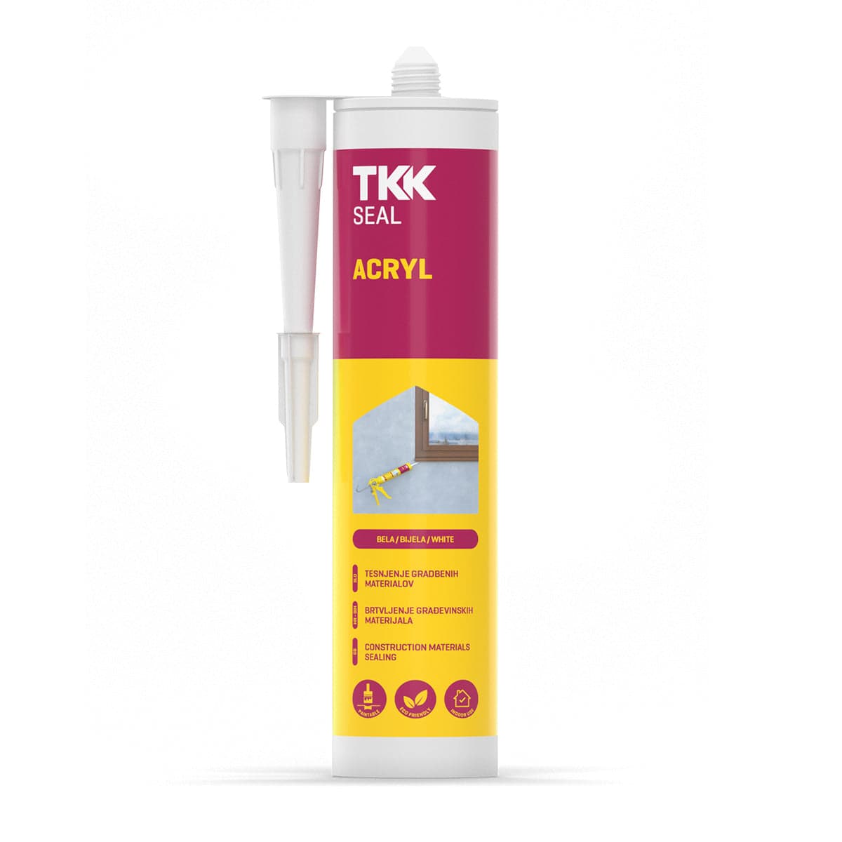 Sigillante Seal Acryl- 300 Ml - Bianco- Tkk- Pezzi 1 in Silicone BricoGo - Marano di Napoli, commercioVirtuoso.it