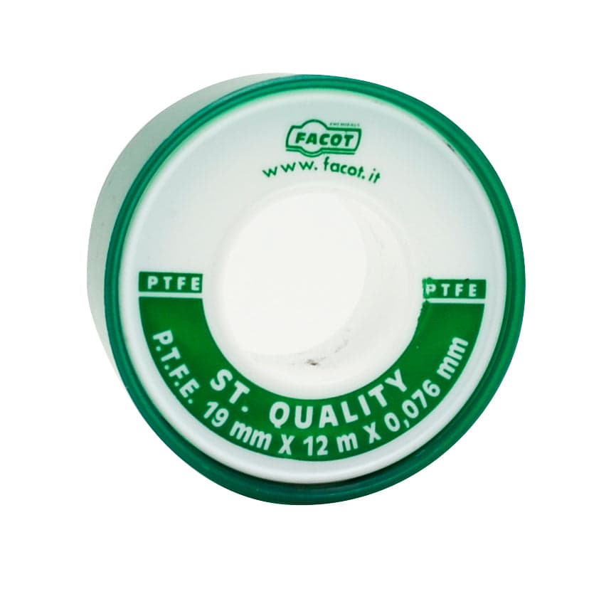 Nastro P.T.F.E Teflon Standard Quality- H 19 Mm X 12 M- Facot- Pezzi 1 in Nastro sigillante BricoGo - Marano di Napoli, commercioVirtuoso.it