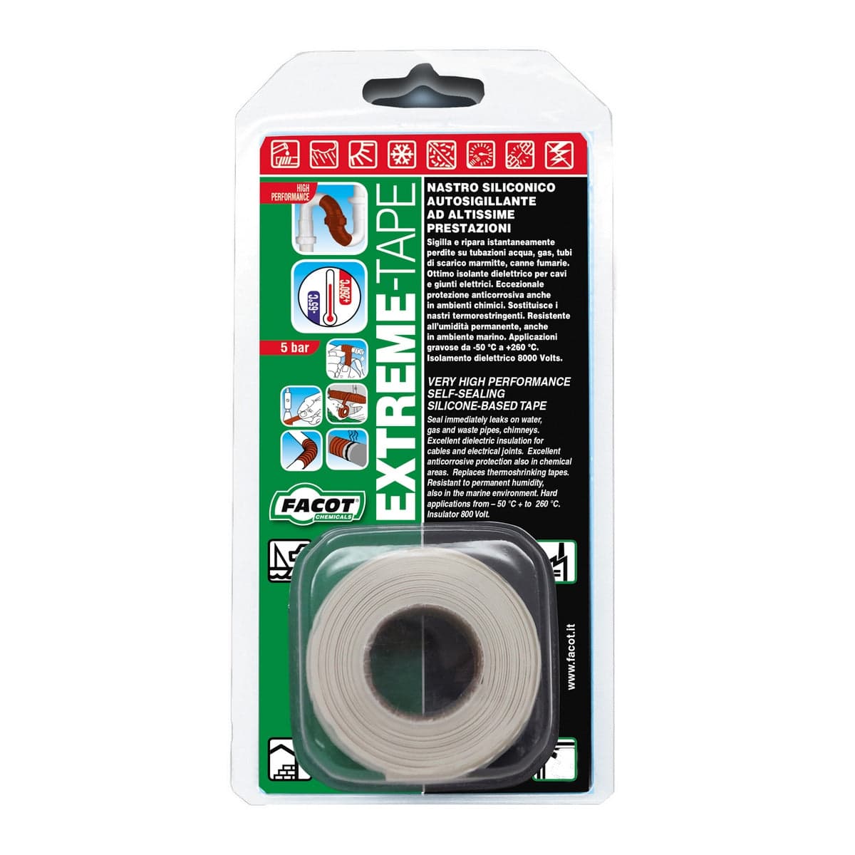 Nastro Siliconico Autovulcanizzante Extreme-Tape- H 25,4 Mm X 3 M- Facot- Pezzi 1 in Nastro sigillante BricoGo - Marano di Napoli, commercioVirtuoso.it
