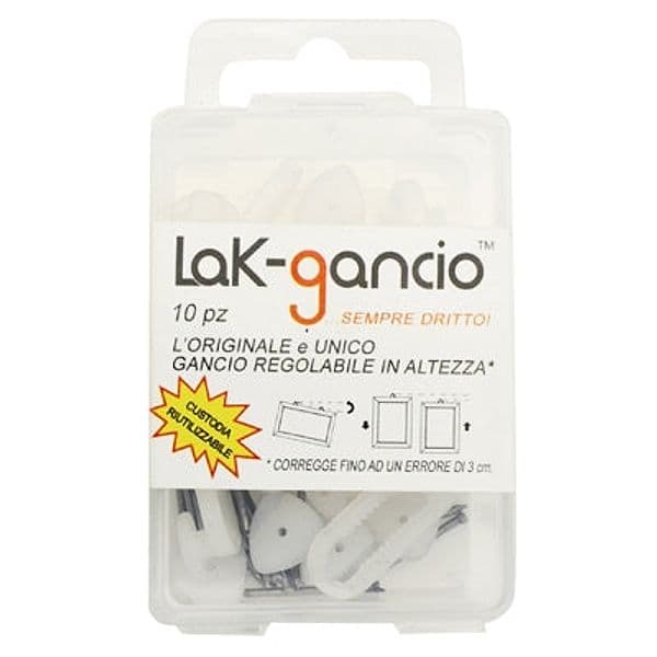 10 Pezzi Lak Gancio con Regolazione in Altezza Senza