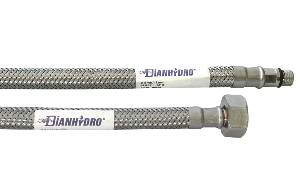 Flessibile Inox Per Rubinetterie Monocomando- F 3/8 X M 12 Cm. 40- Dh- Pezzi 1 in  BricoGo - Marano di Napoli, commercioVirtuoso.it
