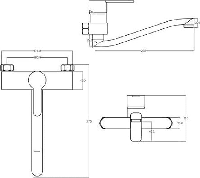 Miscelatore Monocomando Lavello A Muro Serie Iole- Cromo- Dh- Pezzi 1 in Rubinetti per lavelli da cucina BricoGo - Marano di Napoli, commercioVirtuoso.it