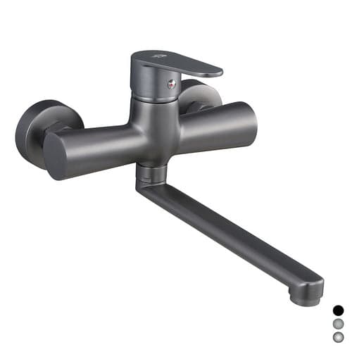 MISCELATORE MONOCOMANDO LAVELLO A MURO SERIE LIZZY- Nero opaco- DH- pezzi 1
