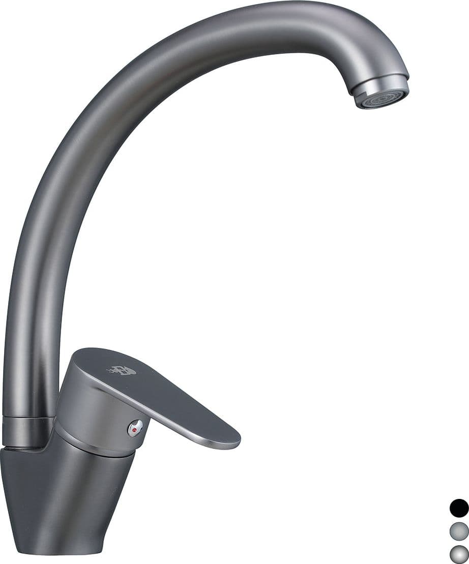 Miscelatore Monocomando Lavello Canna Alta Serie Lizzy- Nero Opaco- Dh- Pezzi 1 in Rubinetti per lavelli da cucina BricoGo - Marano di Napoli, commercioVirtuoso.it
