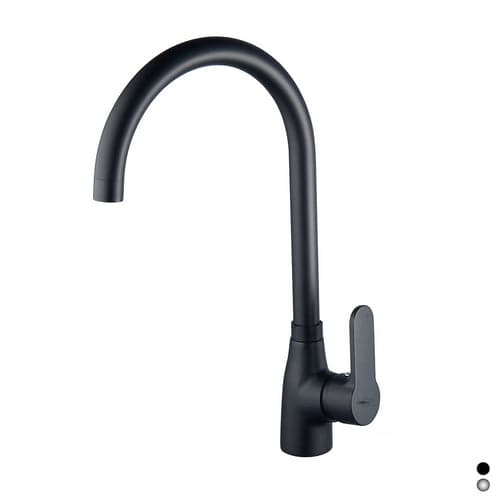 MISCELATORE MONOCOMANDO LAVELLO CANNA ALTA SERIE PACO- Nero opaco- DH- pezzi 1