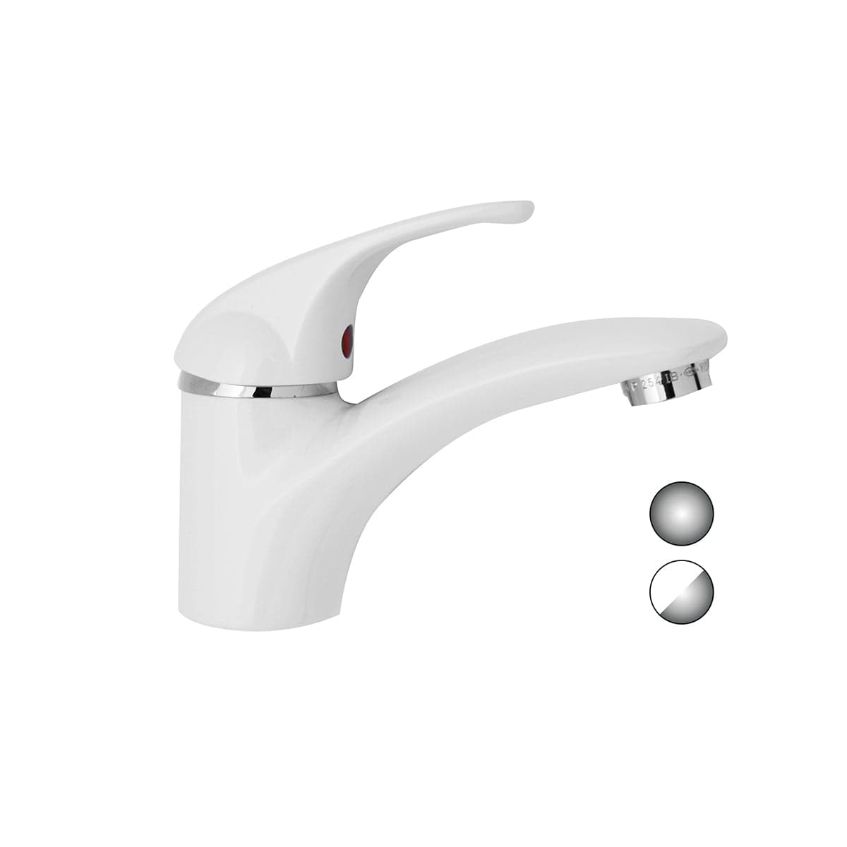 Monocomando Lavabo Serie Marzia- Bianco Opaco-Cromo- Euror- Pezzi 1 in Rubinetti per lavandini bagno BricoGo - Marano di Napoli, commercioVirtuoso.it