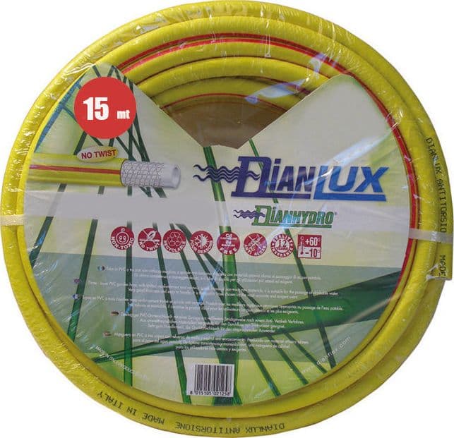 Tubo Da Giardino Giallo Dianlux Mt 15- 1/2- Dh- Metri 15 in Tubi per irrigazione BricoGo - Marano di Napoli, commercioVirtuoso.it