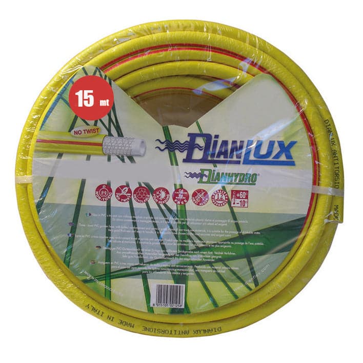 Tubo Da Giardino Giallo Dianlux Mt 15- 1/2- Dh- Metri 15 in Tubi per irrigazione BricoGo - Marano di Napoli, commercioVirtuoso.it