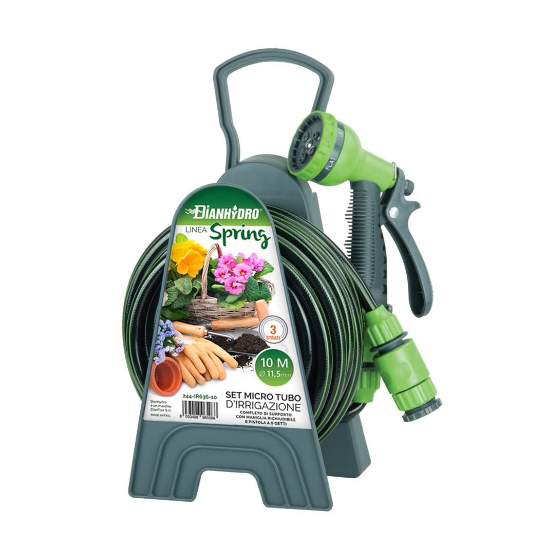 Set Micro Tubo D'Irrigazione 11 Mm Linea Spring- Tubo 10 Mt- Dhimp- Pezzi 1 in Parti e connettori BricoGo - Marano di Napoli, commercioVirtuoso.it