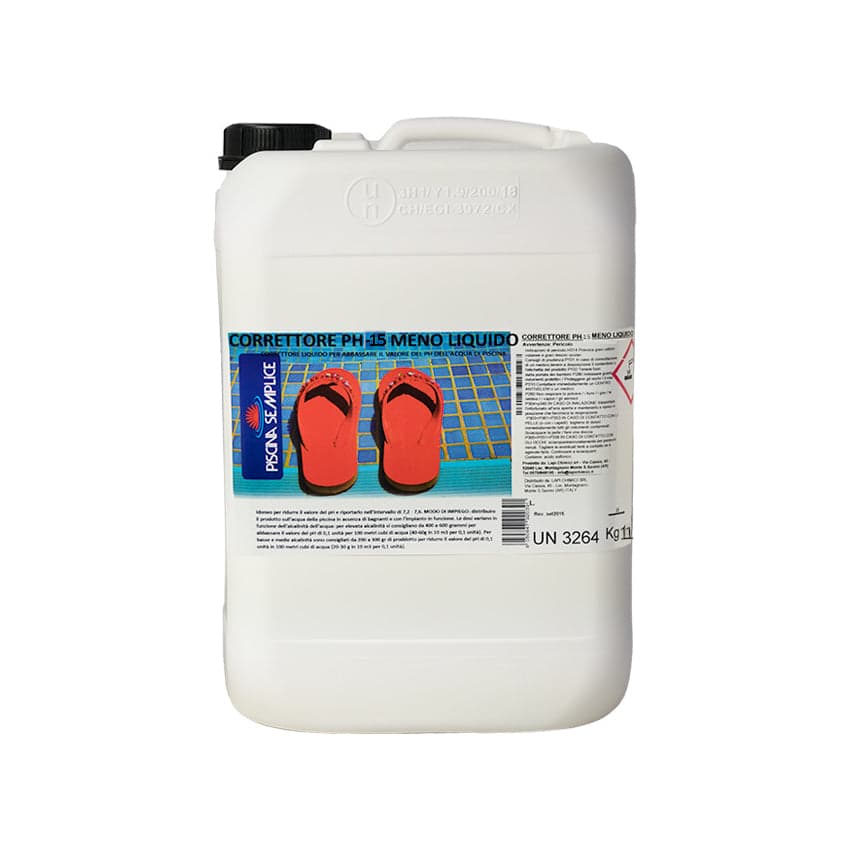 Correttore Ph-15 Meno Liquido 10 Kg Piscina Semplice in Bilanciatori Ph BricoGo - Marano di Napoli, commercioVirtuoso.it