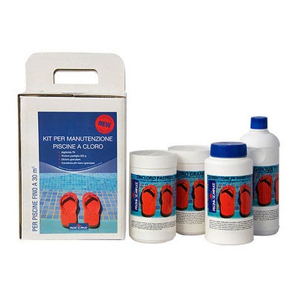 Kit Mantenimento a Cloro Fino a 30 M3 Piscina Semplice