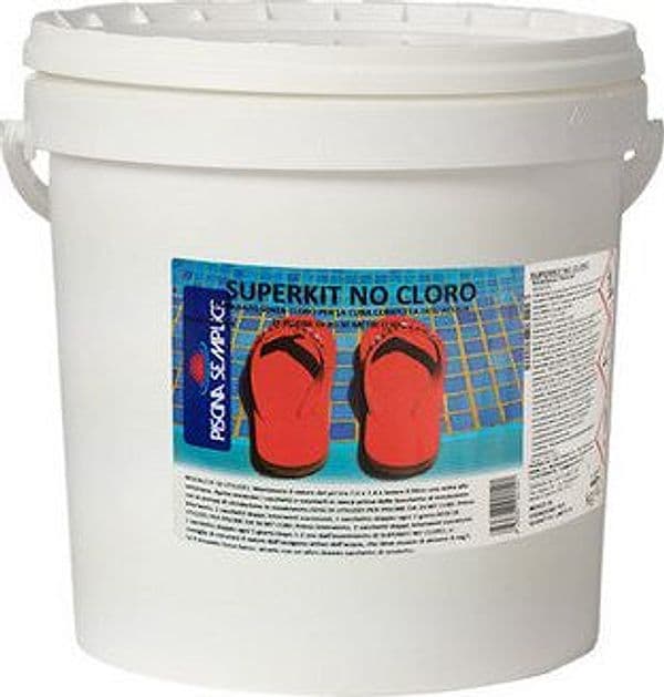 Superkit No Cloro Trattamento Completo 4 x 280 Gr 1,12 Kg Piscina Semplice