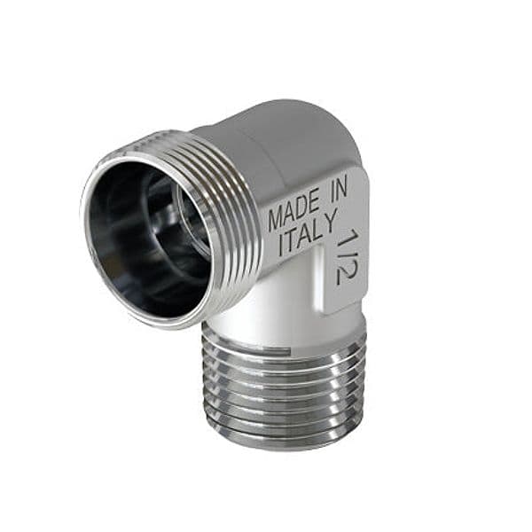 Raccordo Curvo Maschio Cromato- 3/4 - 24X19 Fil (D.16)- Tiemm- Pezzi 1 in Adattatori BricoGo - Marano di Napoli, commercioVirtuoso.it