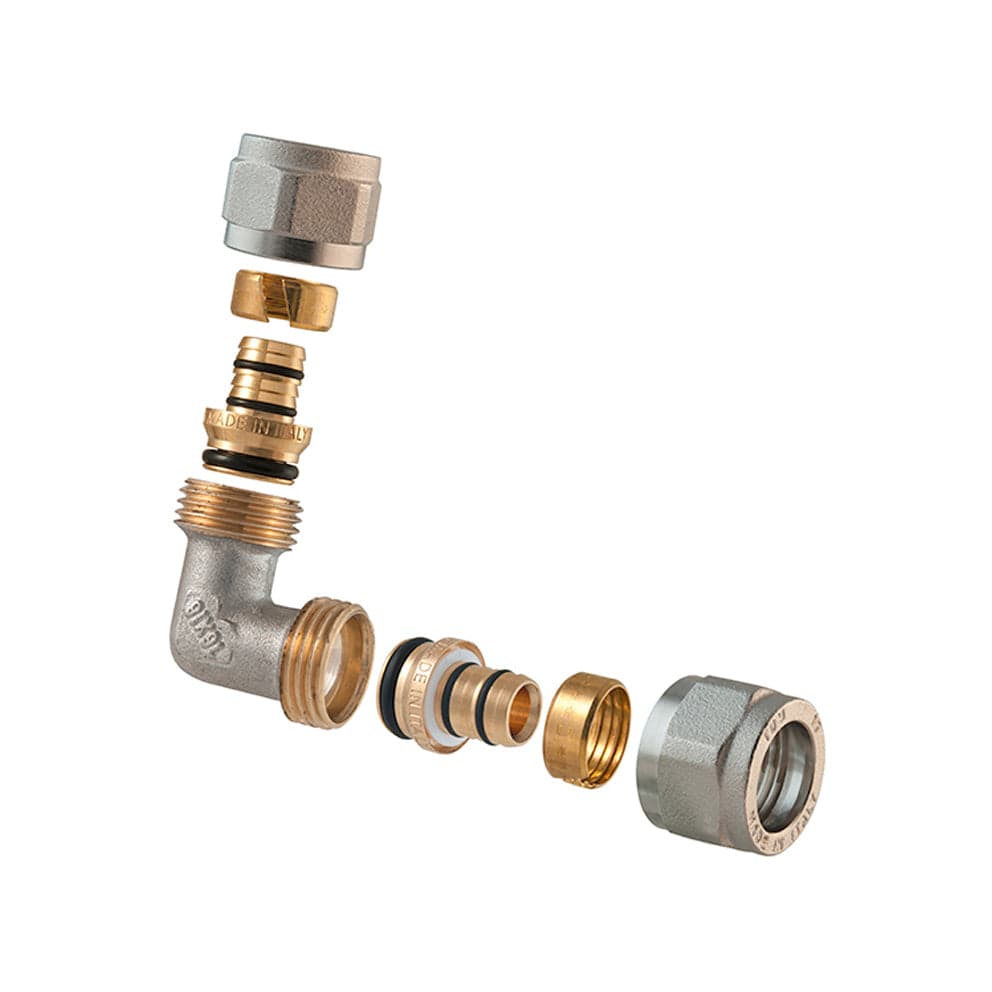 Raccordo Curvo Doppio A Compressione Per Multistrato 2Pz Assemblato- 1-26 X 1-26- Tdmb- Pezzi 1 in  BricoGo - Marano di Napoli, commercioVirtuoso.it