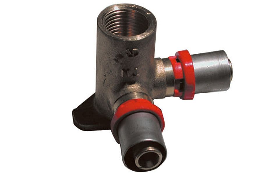 Raccordo Press Curvo Femmina Con Flangia Doppia Per Multistrato- 1/2 X 16- Tiemm- Pezzi 1 in  BricoGo - Marano di Napoli, commercioVirtuoso.it